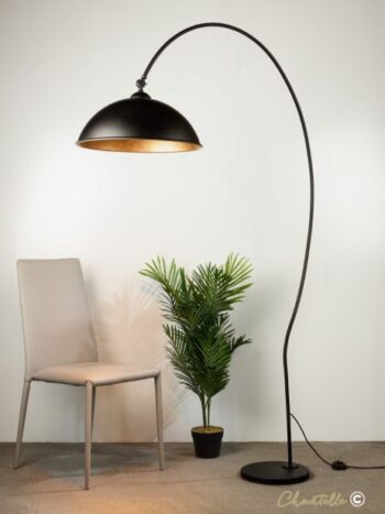 Matt Black Curved Floor Lamp