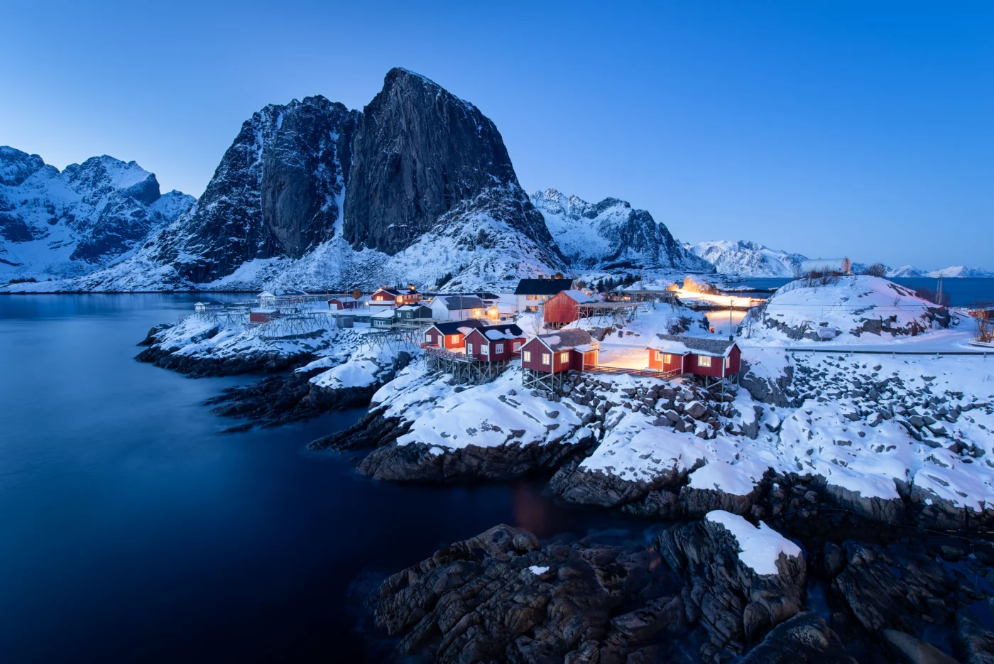 Hamnoy village Norway twilight