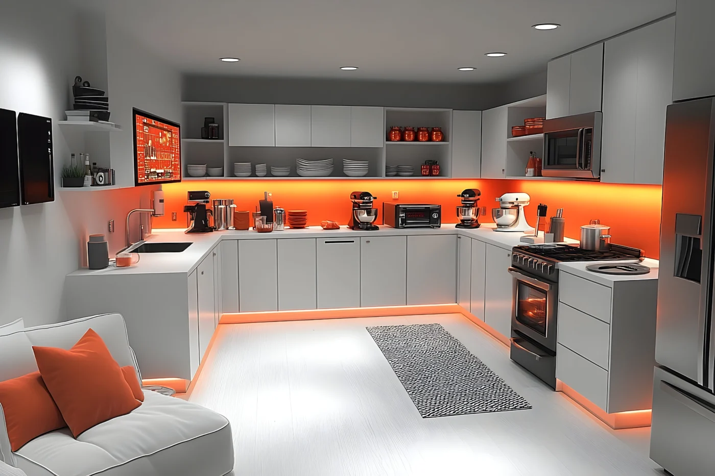Kitchen Mood Lighting with Tunable Colour