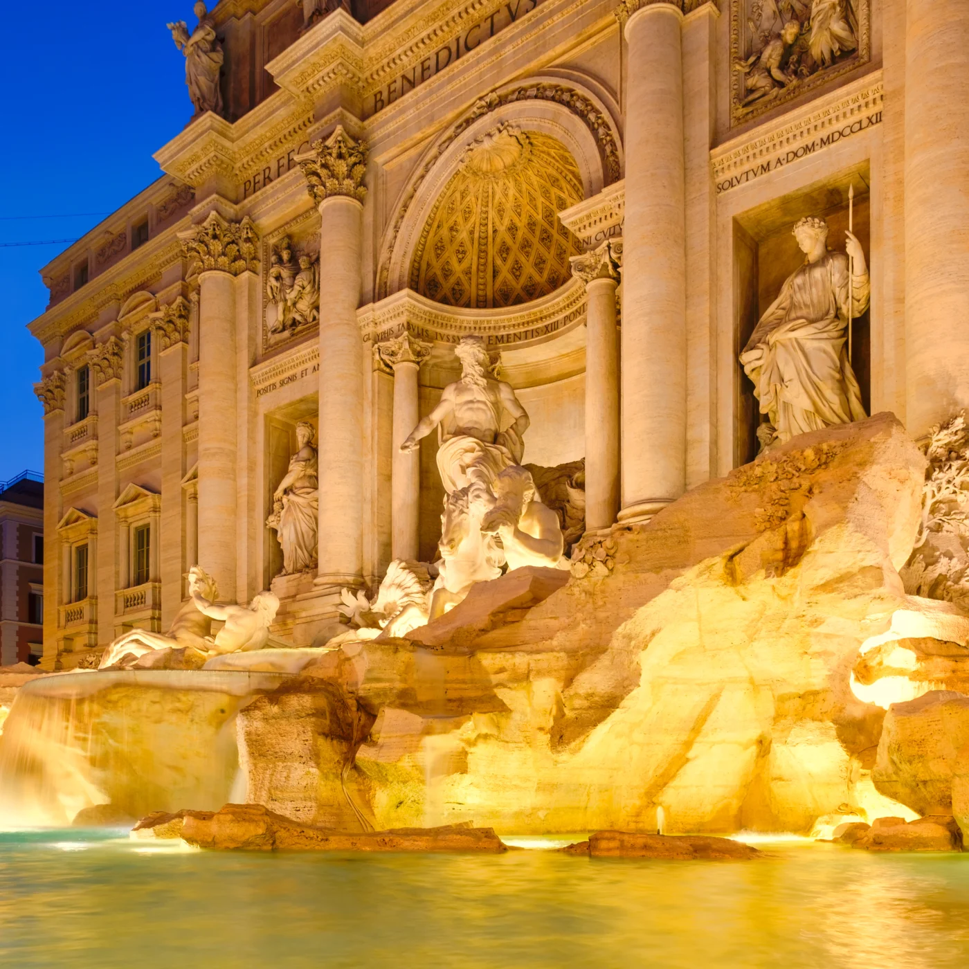Trevi Fountain at Night, Rome