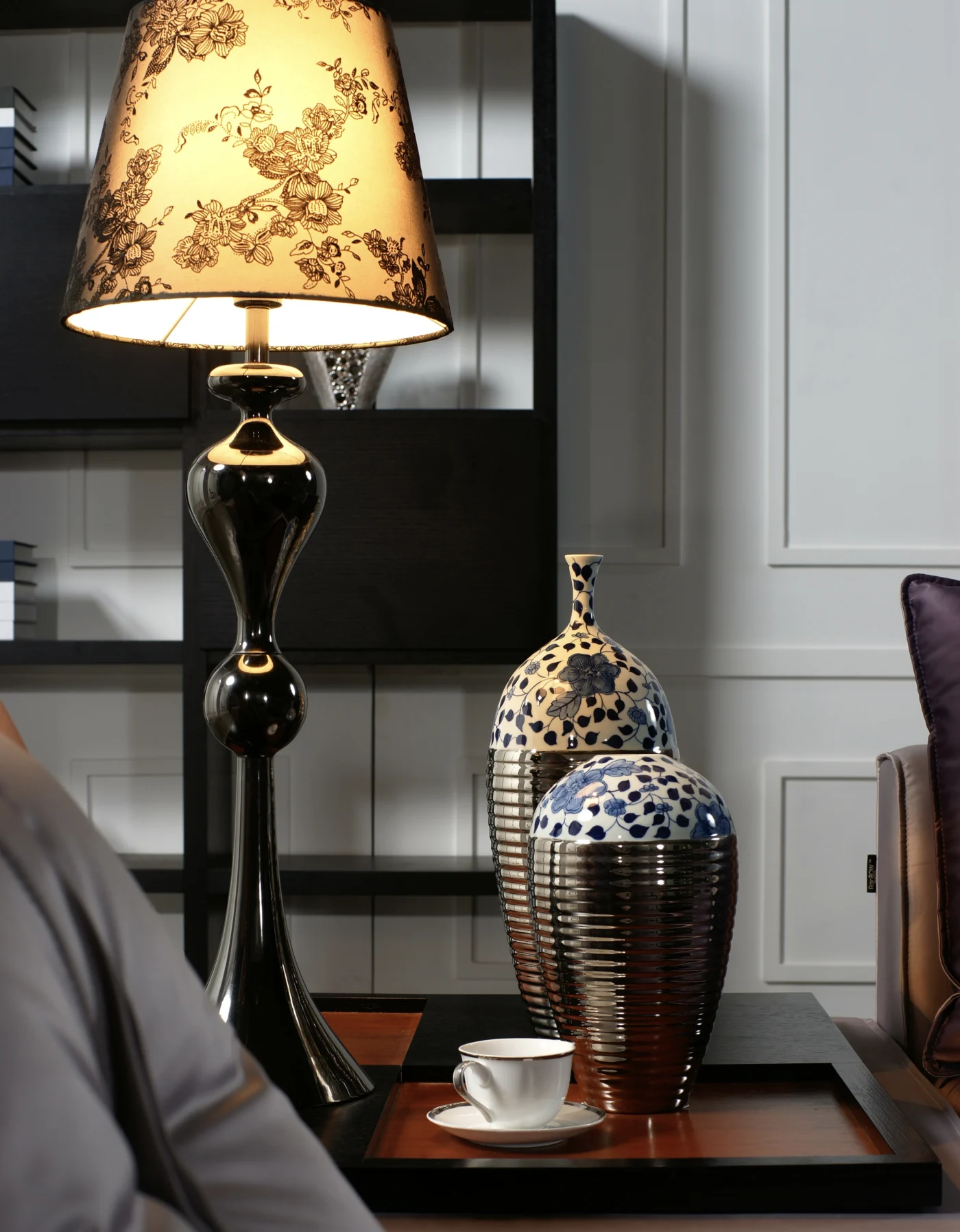 Floral Table Lamp Styling