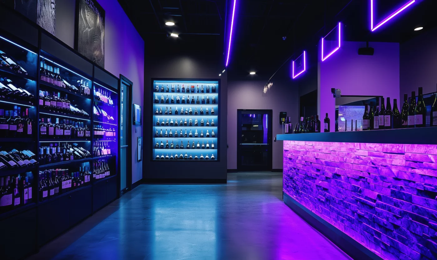 LED purple bar lighting