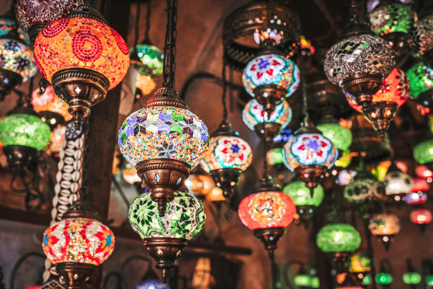 Turkish mosaic lamps