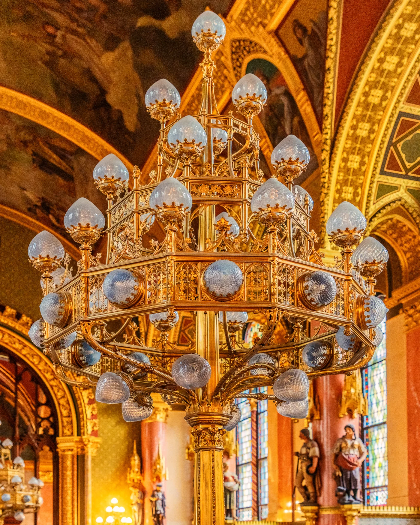 Parliament Chandelier, Budapest.